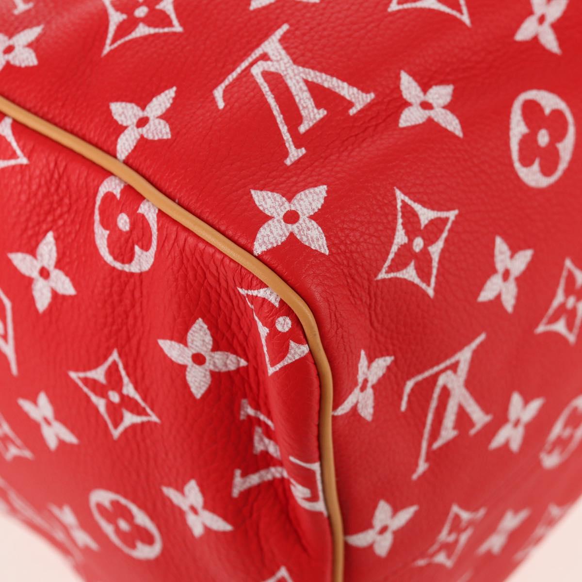 LOUIS VUITTON Monogram Speedy P9 Bandouliere 40 Bag Rouge M24420 Auth 150936SM