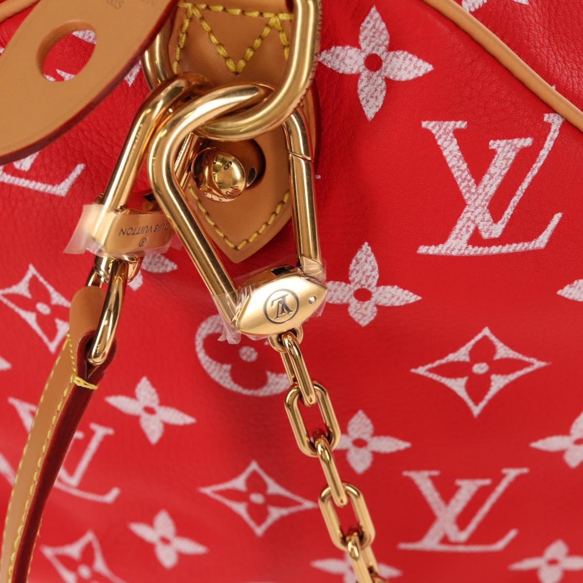 LOUIS VUITTON Monogram Speedy P9 Bandouliere 40 Bag Rouge M24420 Auth 150936SM
