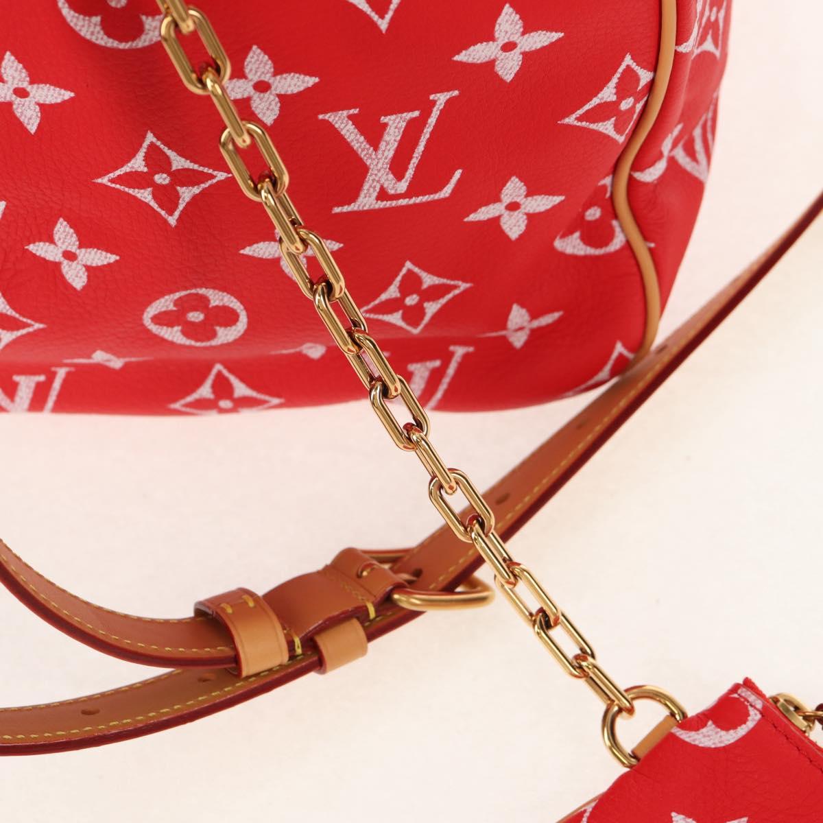 LOUIS VUITTON Monogram Speedy P9 Bandouliere 40 Bag Rouge M24420 Auth 150936SM