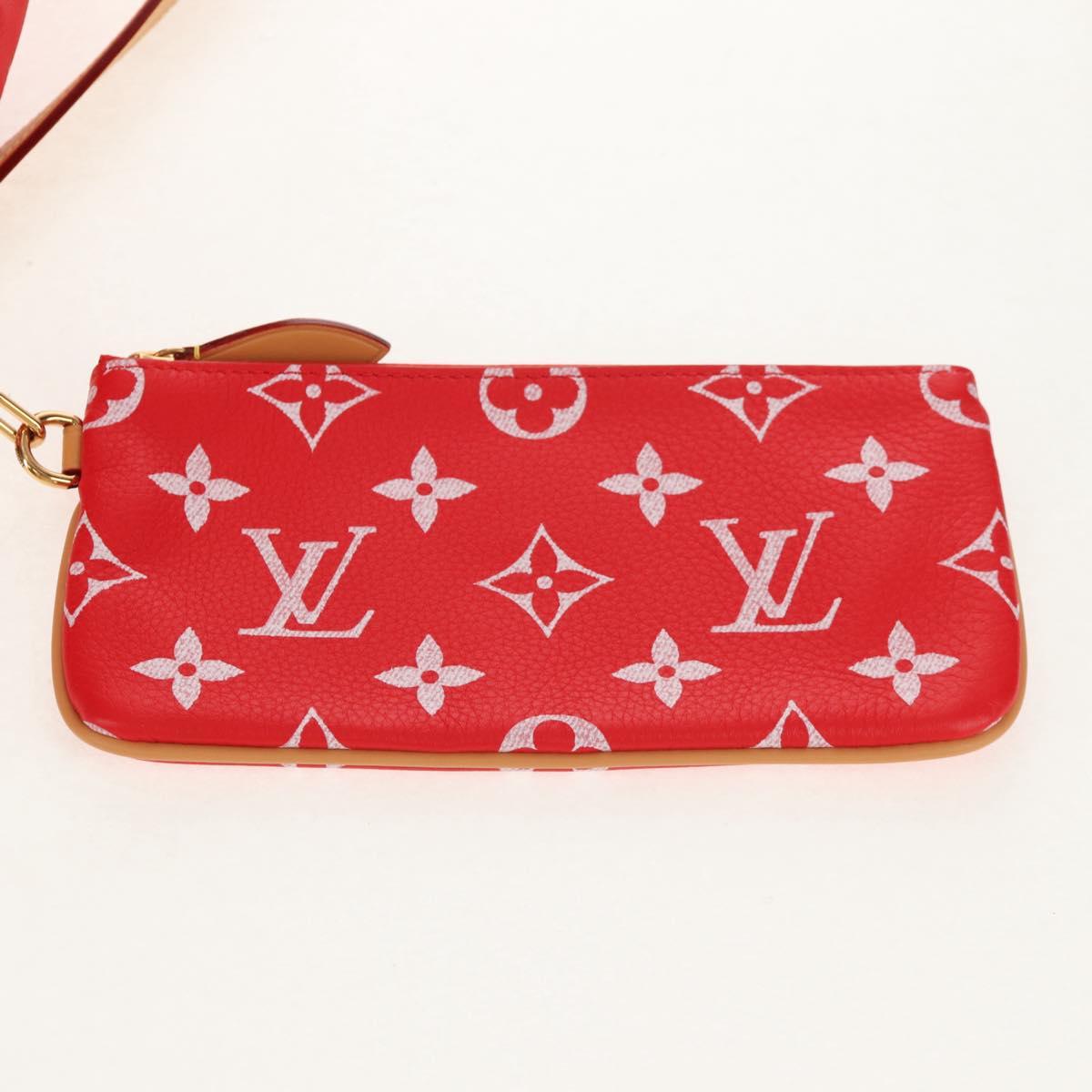 LOUIS VUITTON Monogram Speedy P9 Bandouliere 40 Bag Rouge M24420 Auth 150936SM