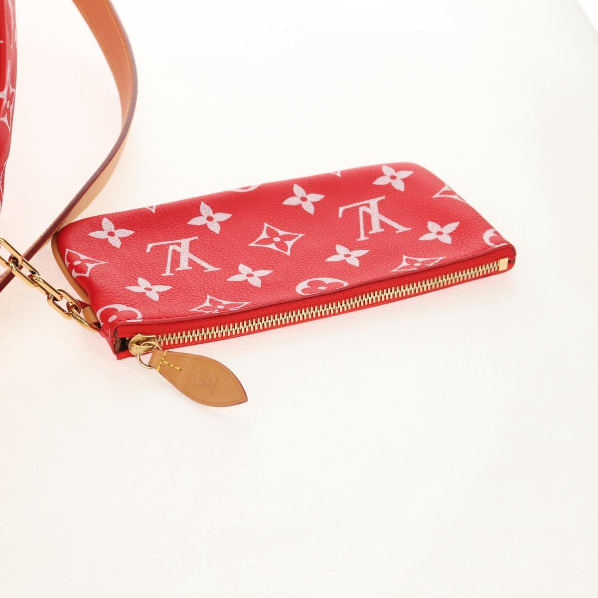 LOUIS VUITTON Monogram Speedy P9 Bandouliere 40 Bag Rouge M24420 Auth 150936SM