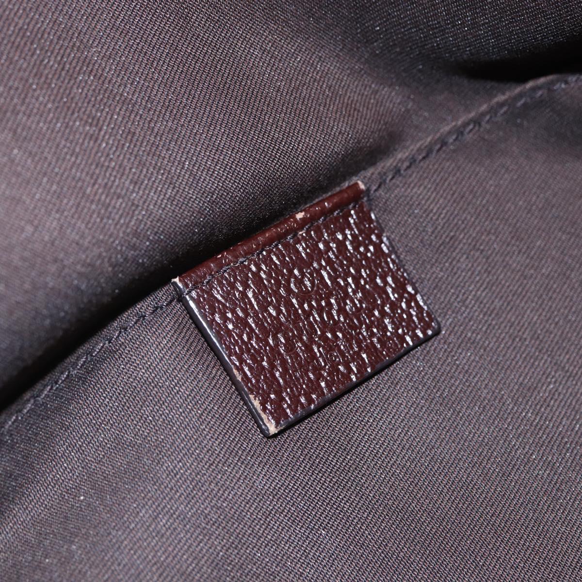 GUCCI GG Canvas Web Sherry Line Tote Bag Beige Red Green 189669 Auth 150943