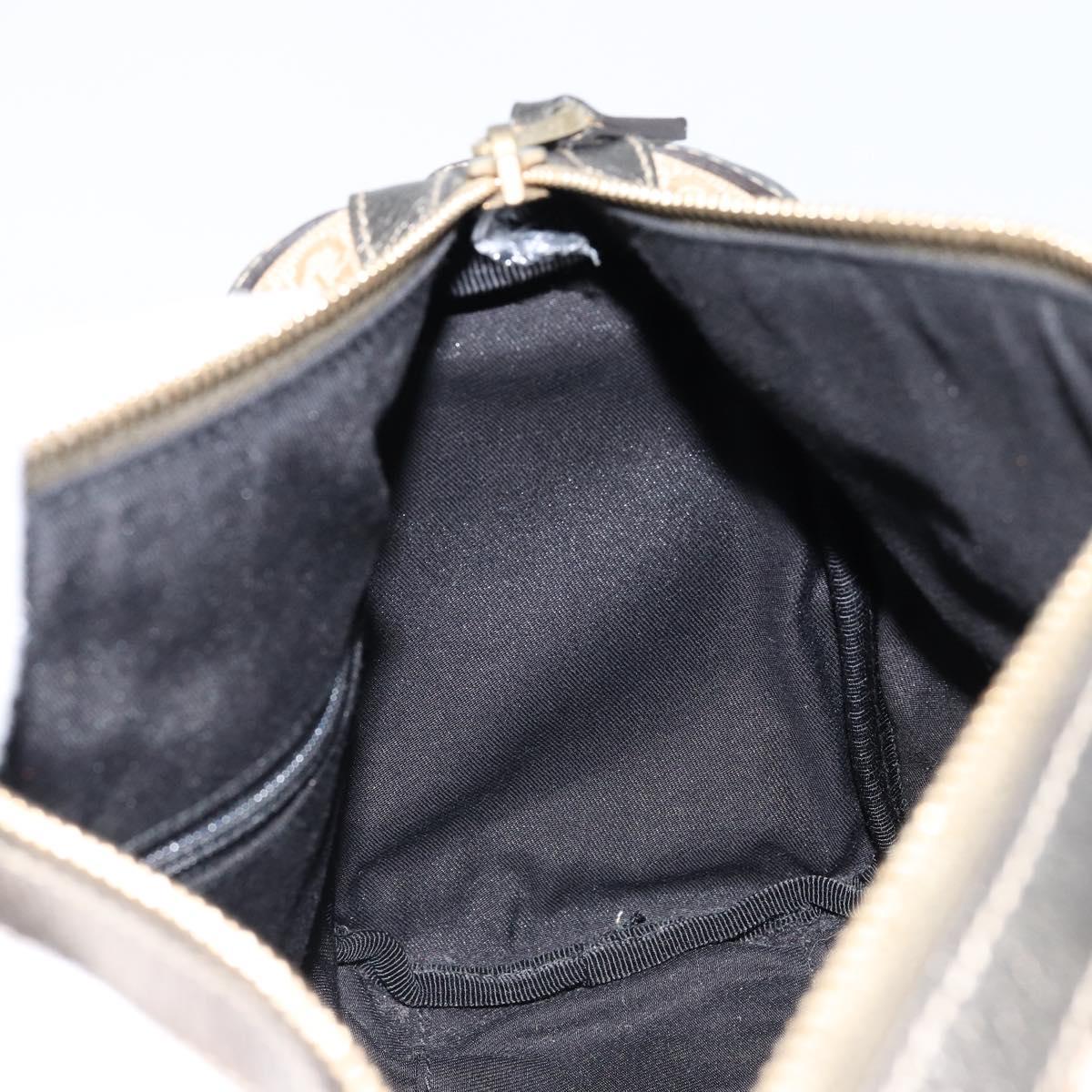 GUCCI GG Canvas Abbey Hand Bag Beige Gold 130942 Auth 150945