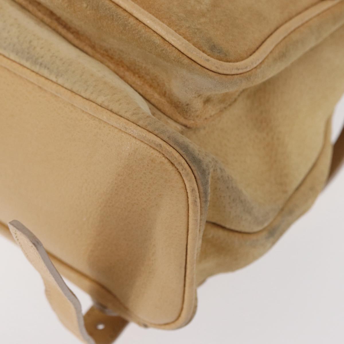 GUCCI Bamboo Backpack Suede Beige Gold 003 58 0016 Auth 150949