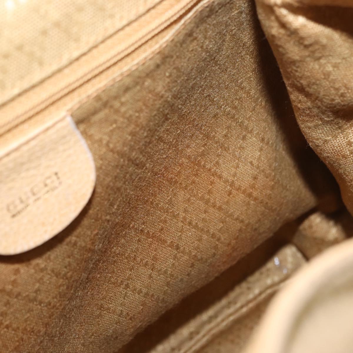 GUCCI Bamboo Backpack Suede Beige Gold 003 58 0016 Auth 150949