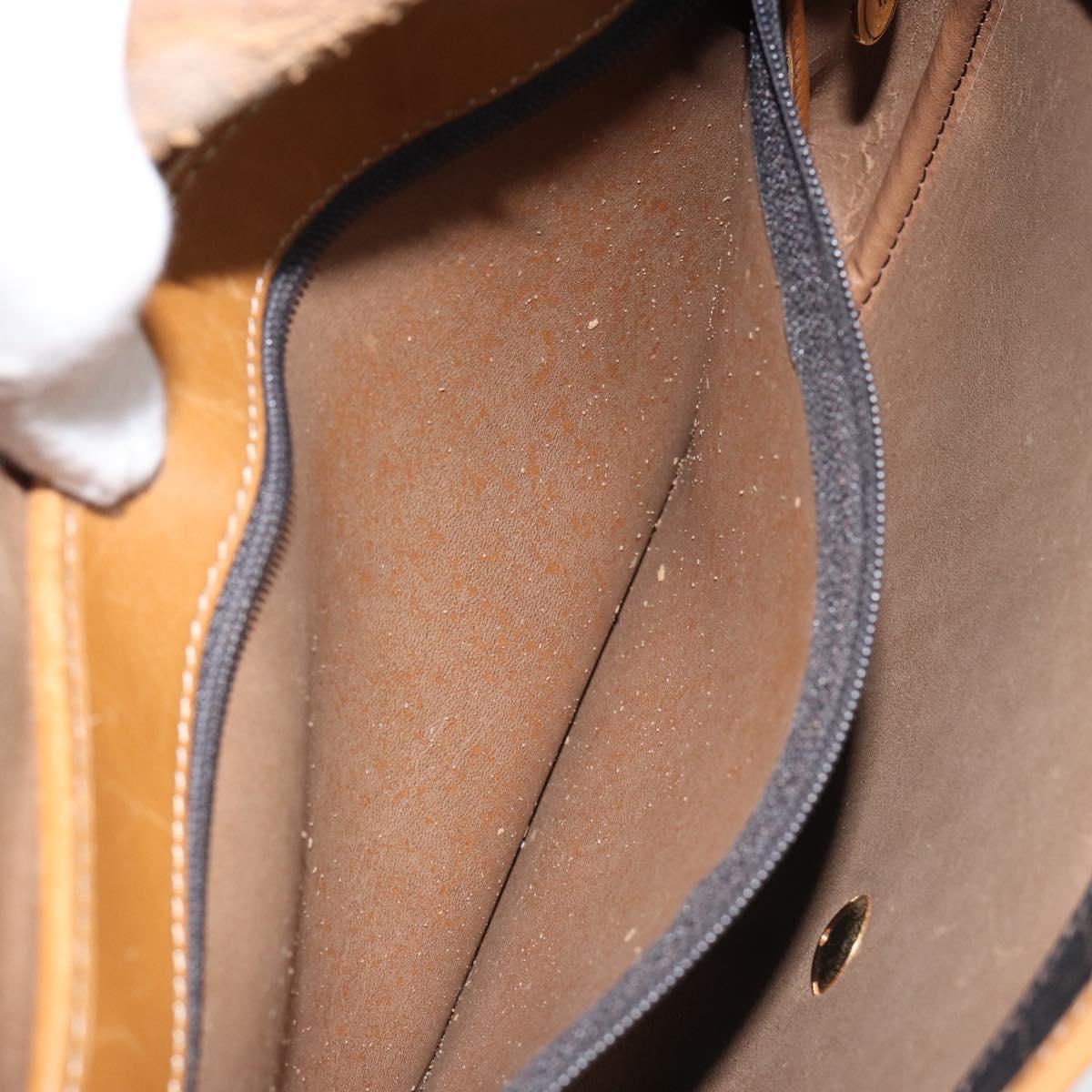 Christian Dior Honeycomb Canvas Shoulder Bag PVC Black gold Auth 150955