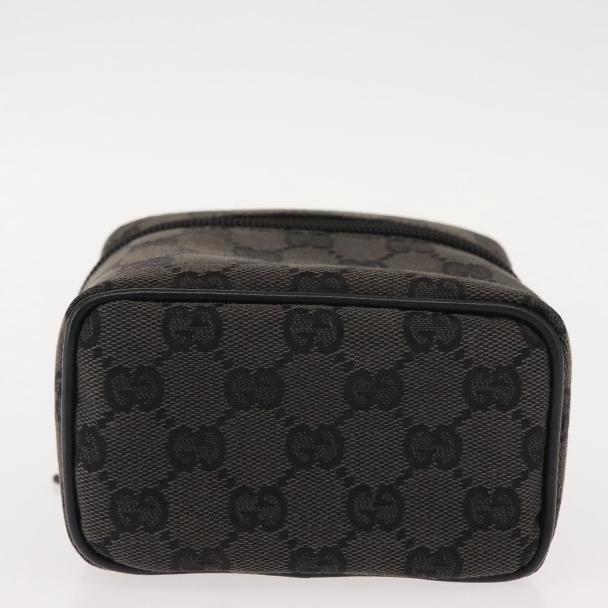 GUCCI GG Canvas Vanity Pouch Gray 039 0950 Auth 150990