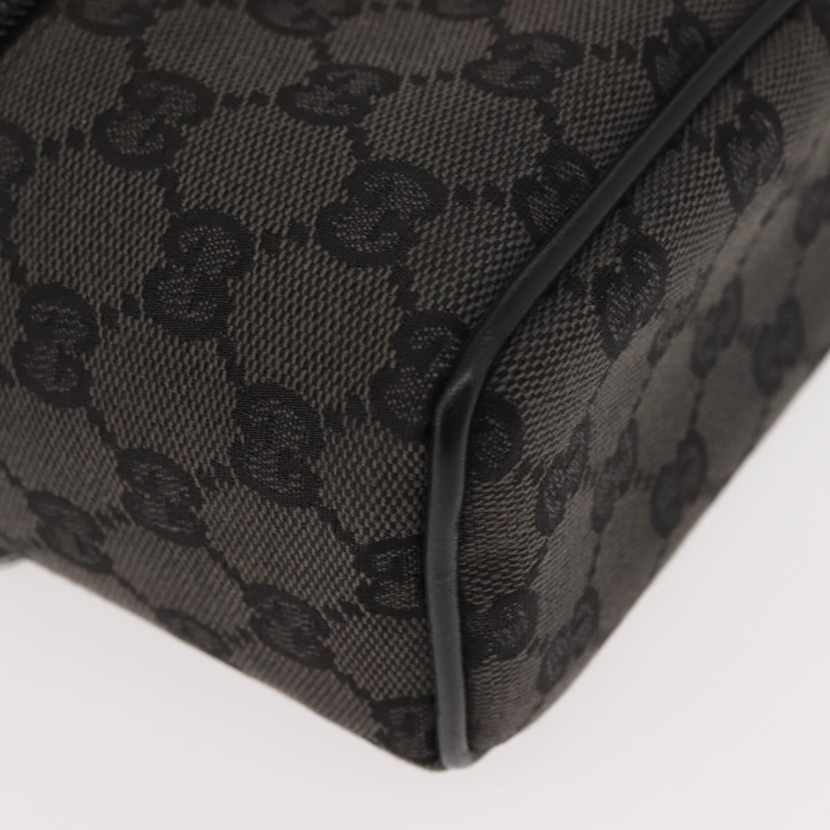 GUCCI GG Canvas Vanity Pouch Gray 039 0950 Auth 150990