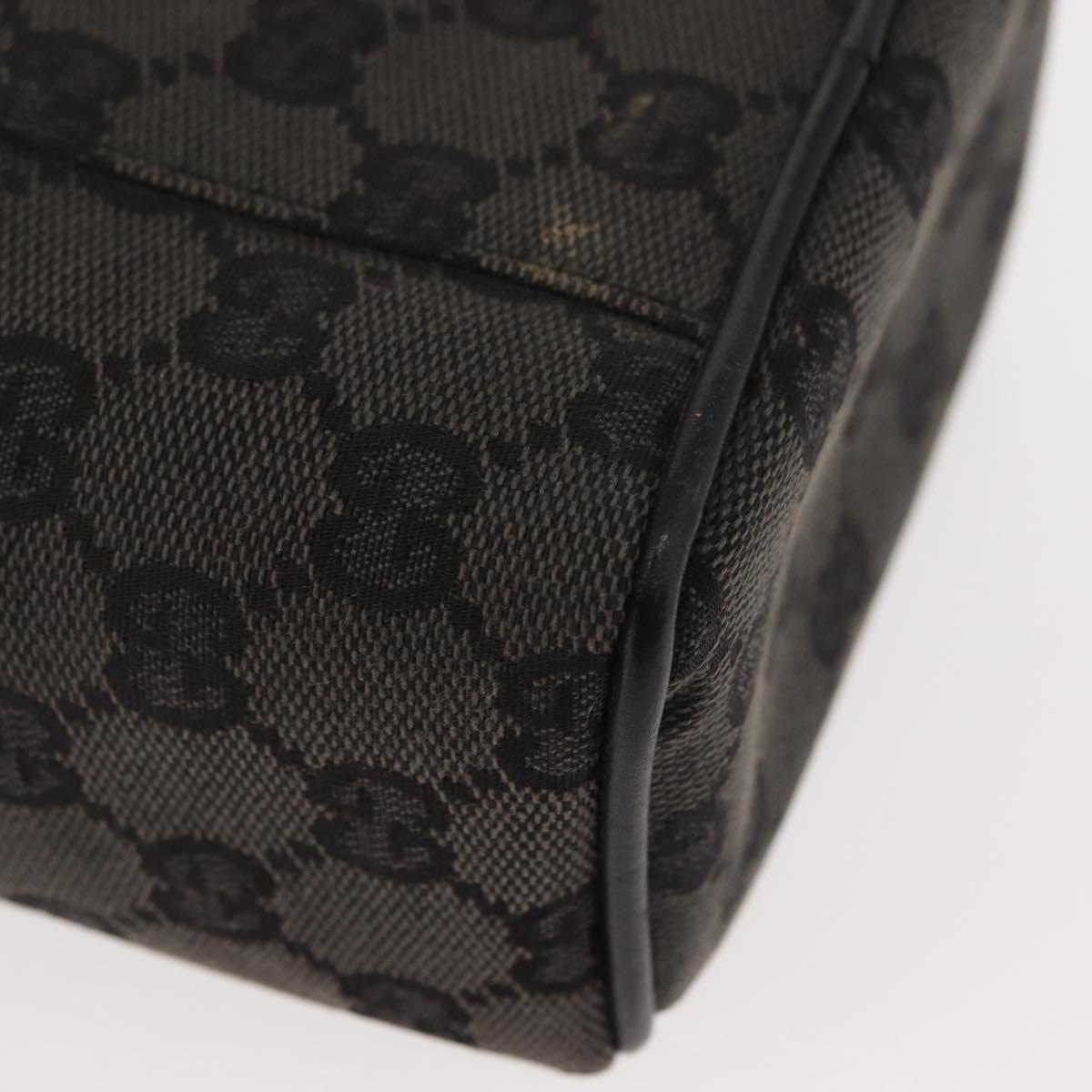 GUCCI GG Canvas Vanity Pouch Gray 039 0950 Auth 150990