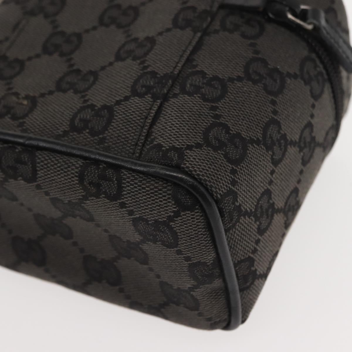 GUCCI GG Canvas Vanity Pouch Gray 039 0950 Auth 150990