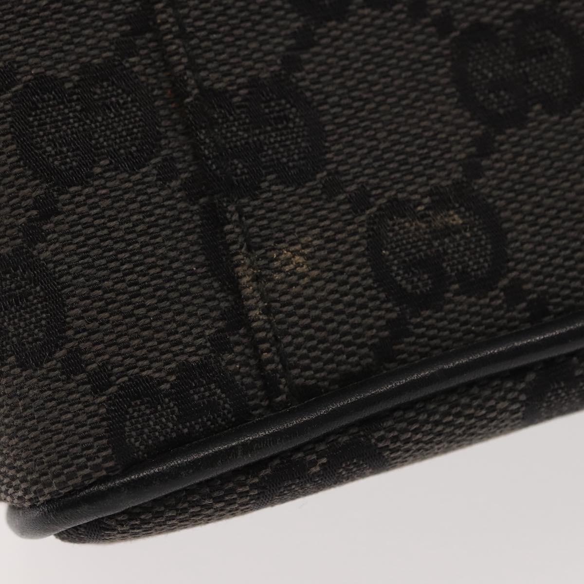 GUCCI GG Canvas Vanity Pouch Gray 039 0950 Auth 150990