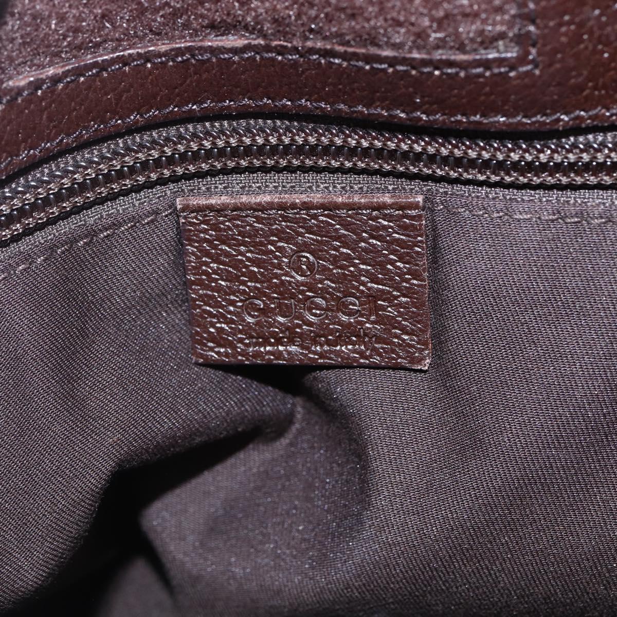 GUCCI GG Canvas Shoulder Bag Beige Silver 27639 Auth 150997