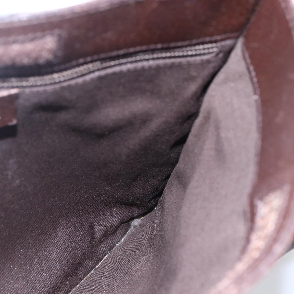 GUCCI GG Canvas Shoulder Bag Beige Silver 27639 Auth 150997