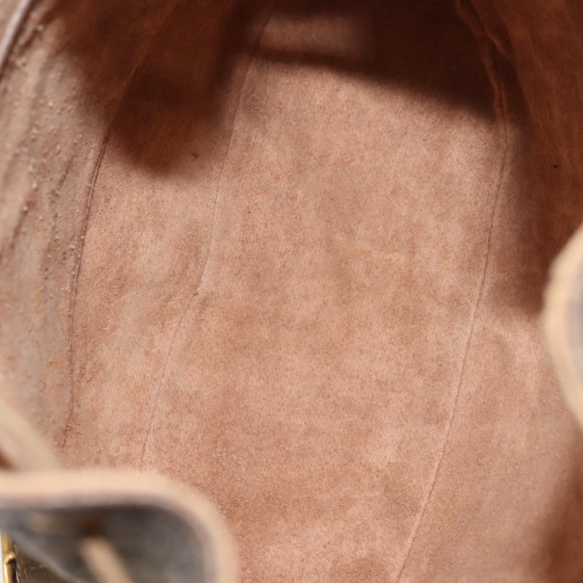 GUCCI GG Supreme Web Sherry Line Bag PVC Beige Gold 41 02 034 Auth 151000