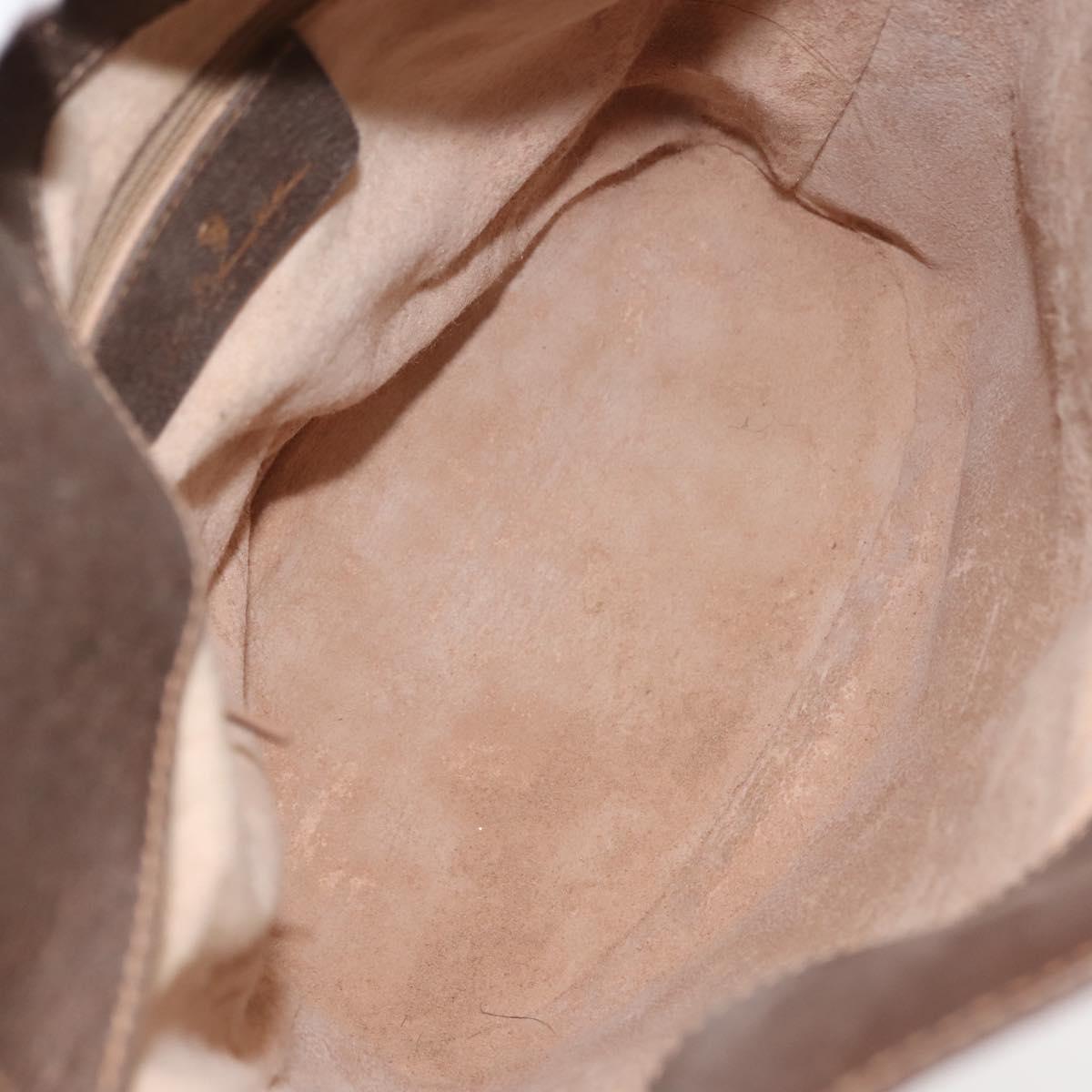 GUCCI GG Supreme Web Sherry Line Bag PVC Beige Gold 40 02 081 Auth 151001