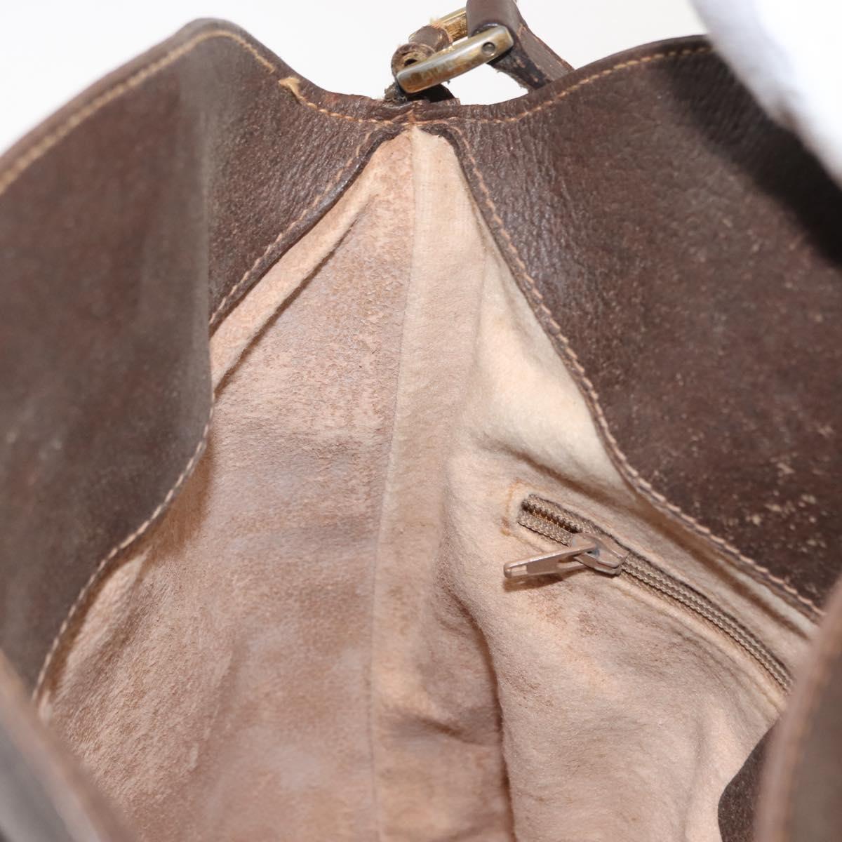 GUCCI GG Supreme Web Sherry Line Bag PVC Beige Gold 40 02 081 Auth 151001