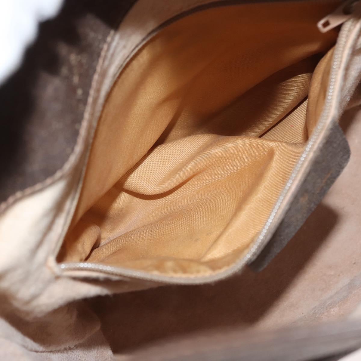 GUCCI GG Supreme Web Sherry Line Bag PVC Beige Gold 40 02 081 Auth 151001