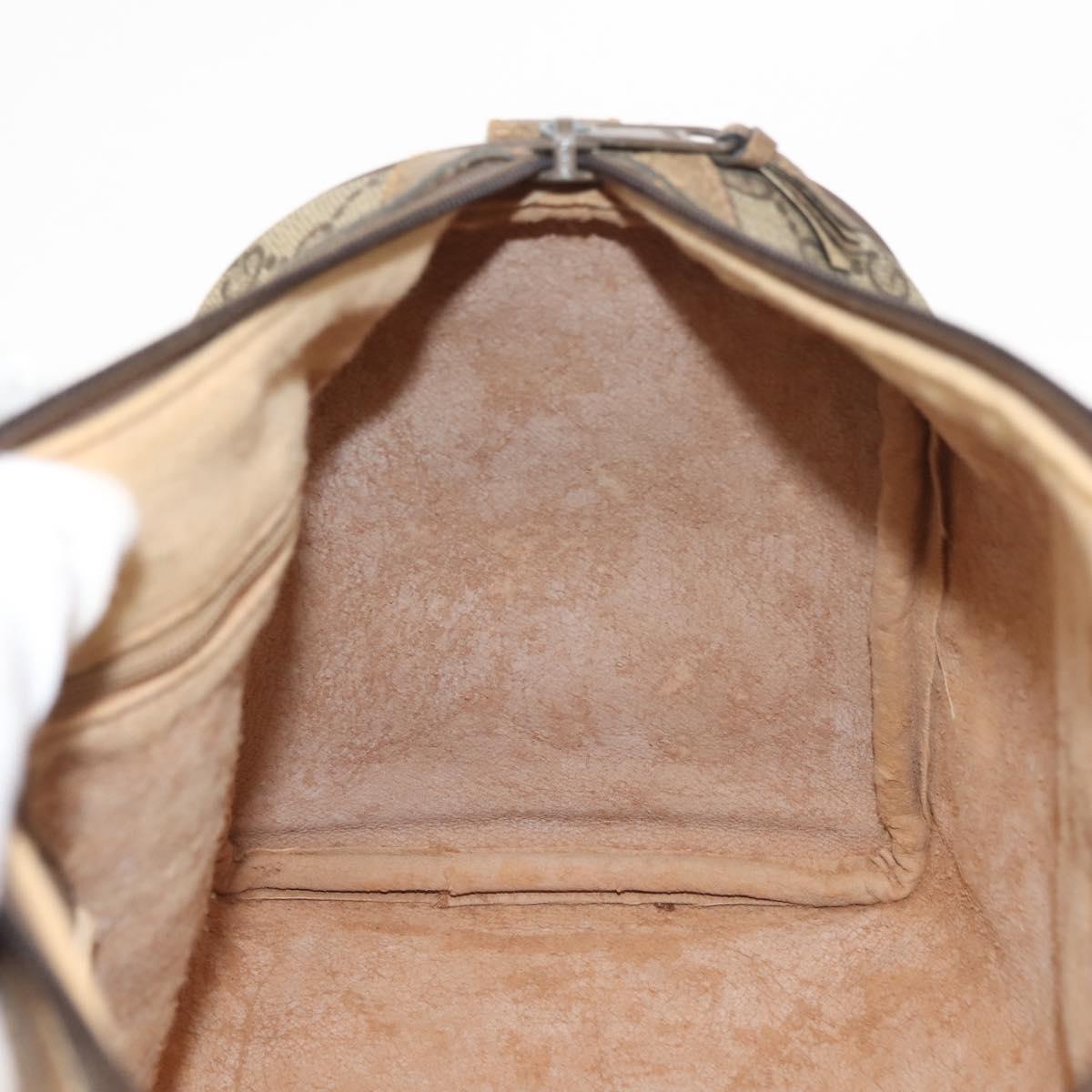 GUCCI GG Supreme Web Sherry Line Boston Bag PVC Beige Gold 39 02 007 Auth 151003