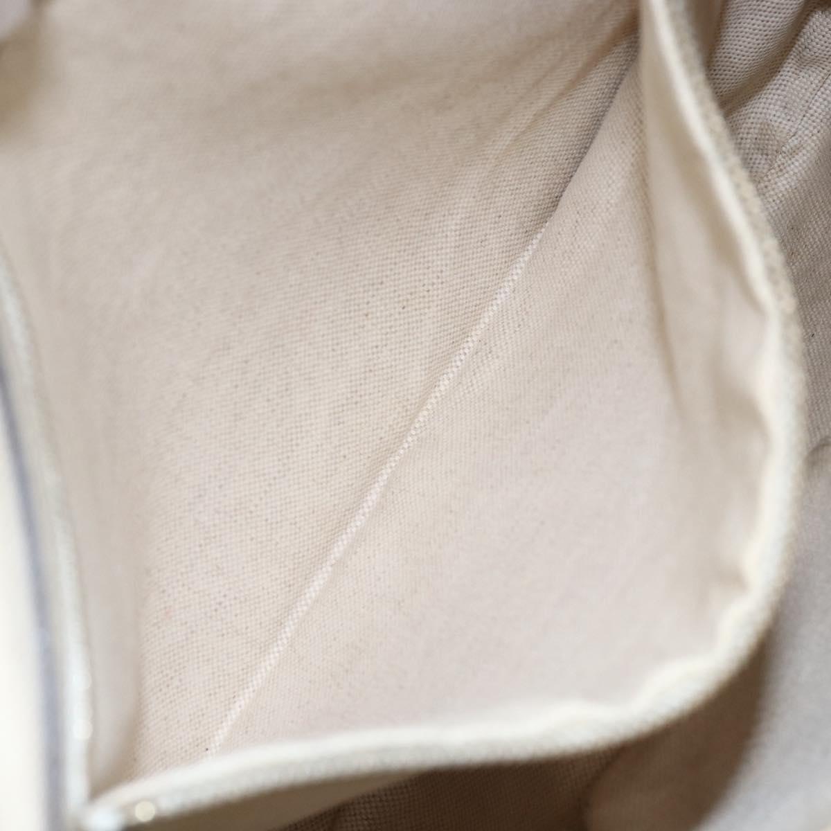 GUCCI GG Canvas Web Sherry Line Pretty Bag Beige Gold 257065 Auth 151008