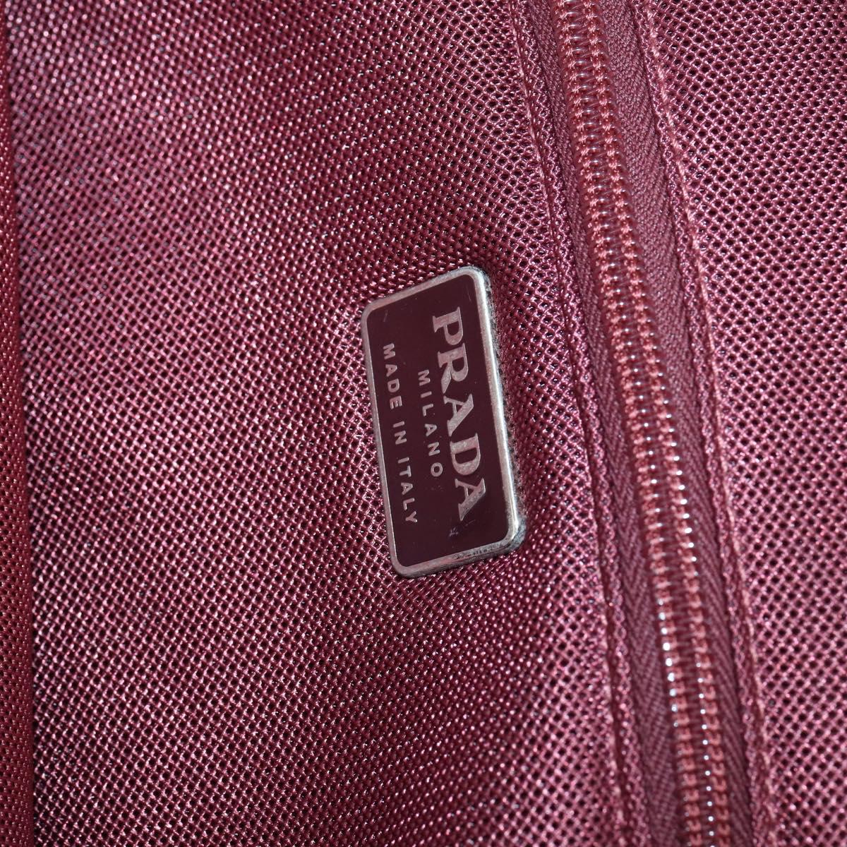 PRADA Tote Bag Nylon Pink Silver Auth 151026