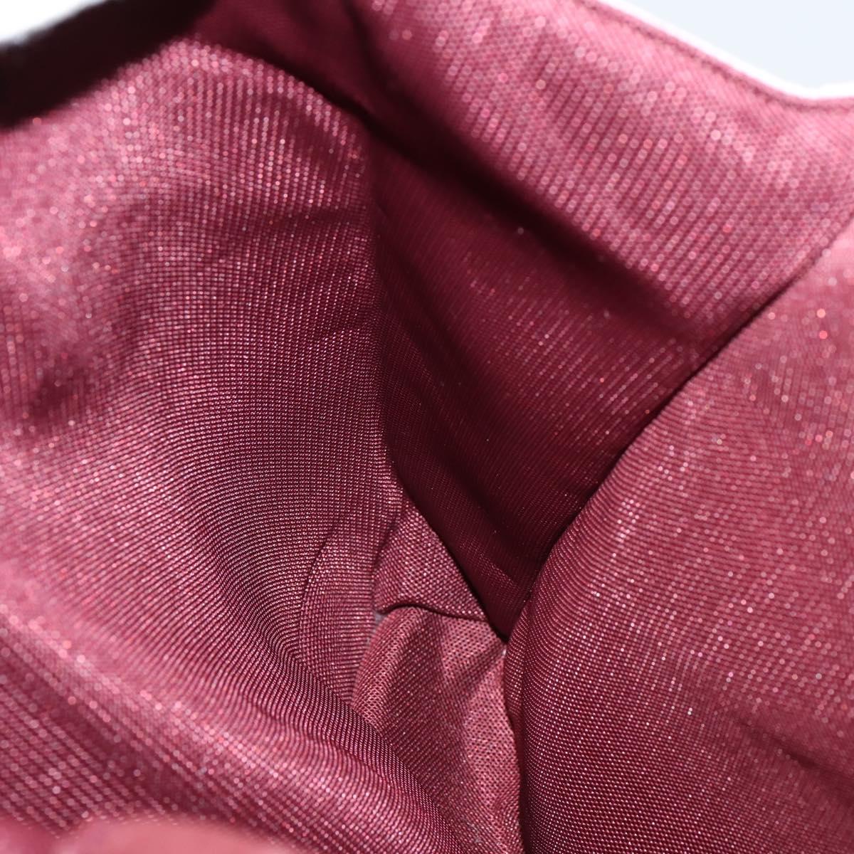 PRADA Tote Bag Nylon Pink Silver Auth 151026