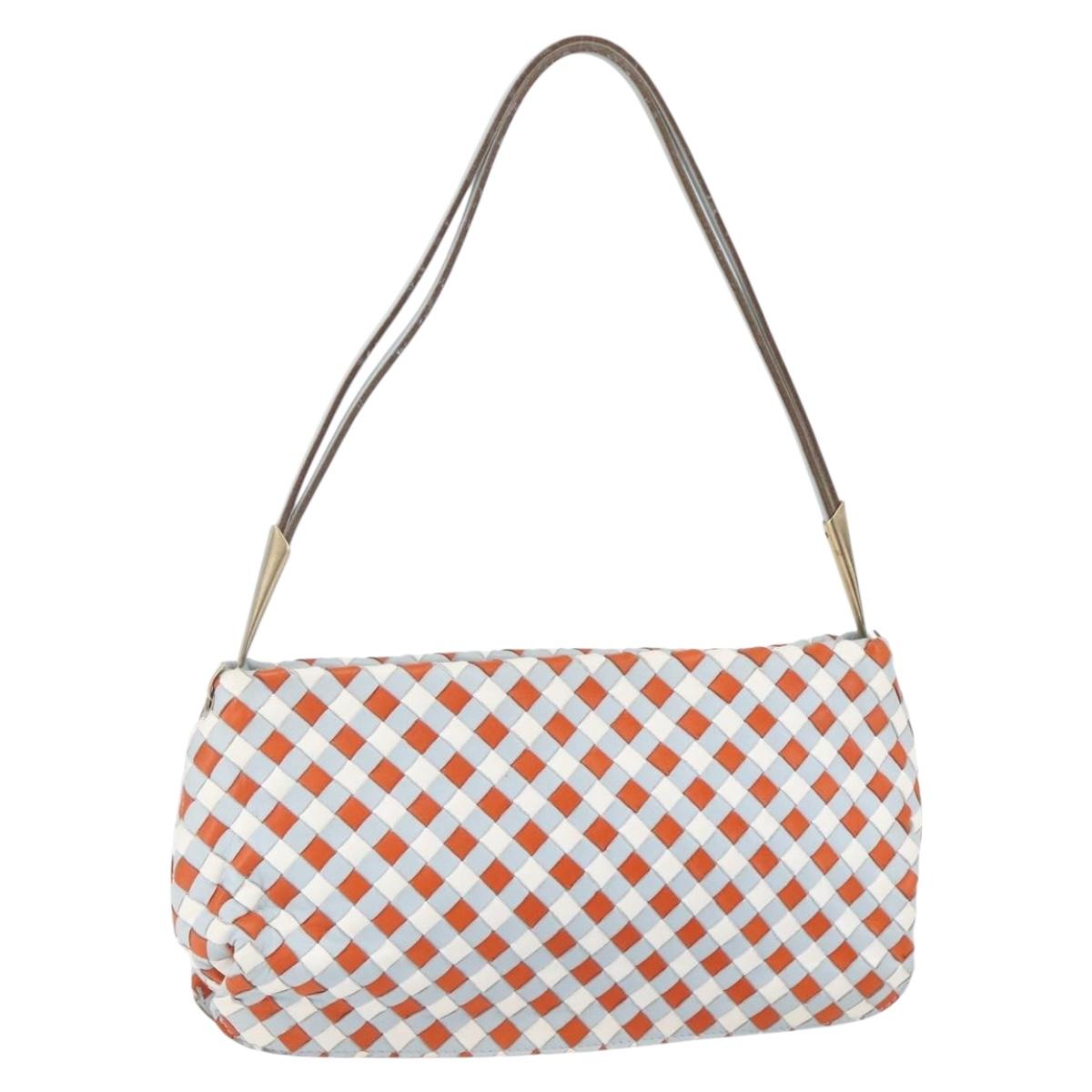 BOTTEGA VENETA INTRECCIATO Shoulder Bag Leather Multicolor Gold Auth 151033