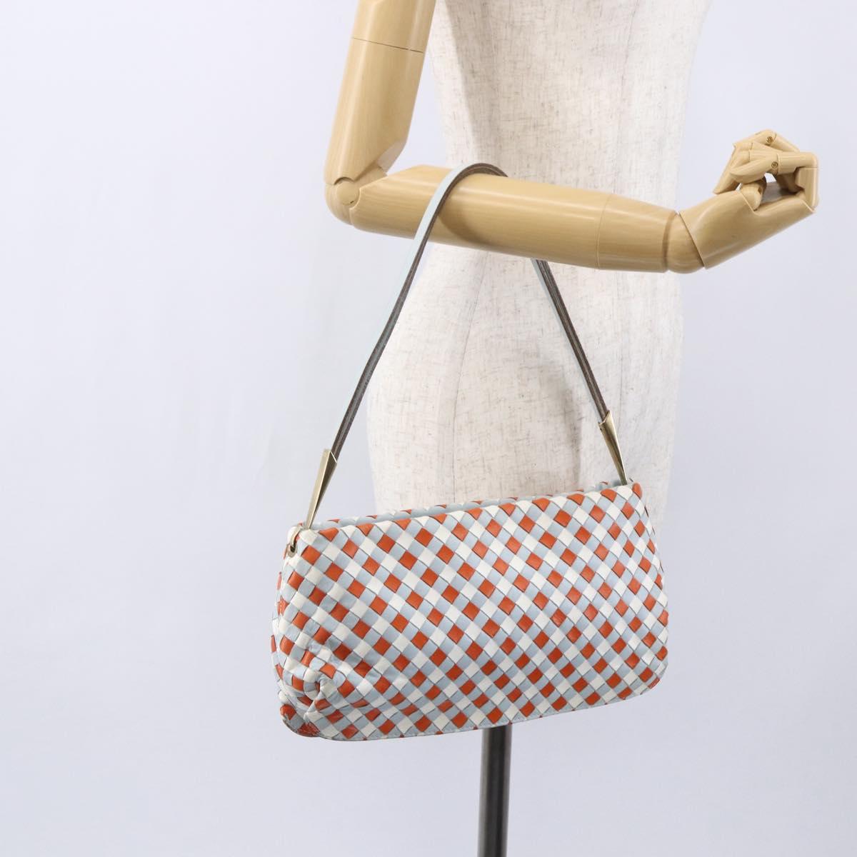 BOTTEGA VENETA INTRECCIATO Shoulder Bag Leather Multicolor Gold Auth 151033