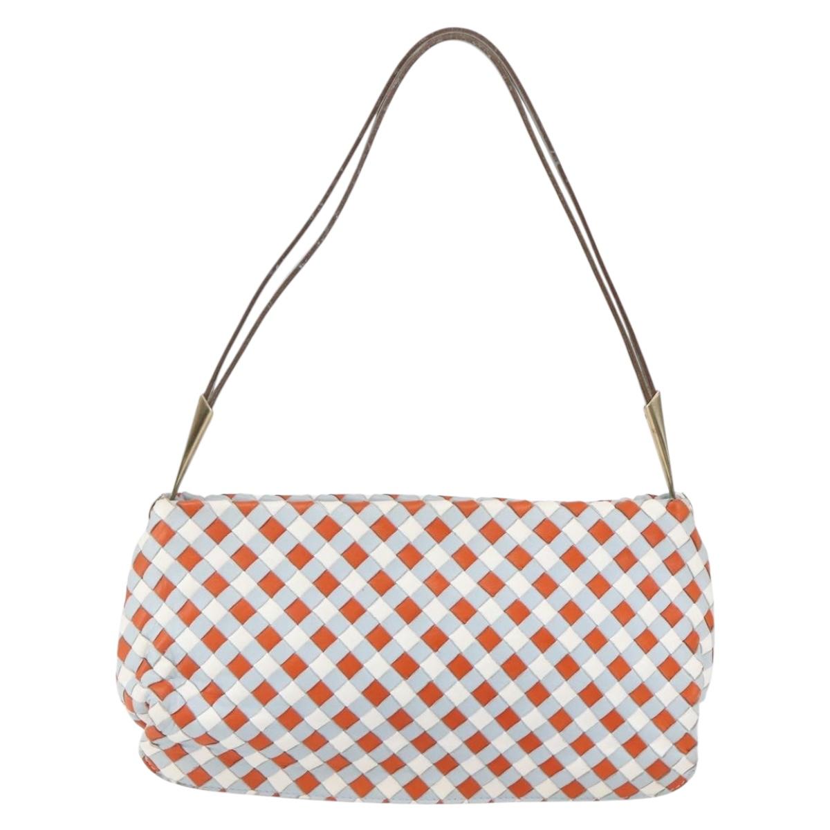 BOTTEGA VENETA INTRECCIATO Shoulder Bag Leather Multicolor Gold Auth 151033