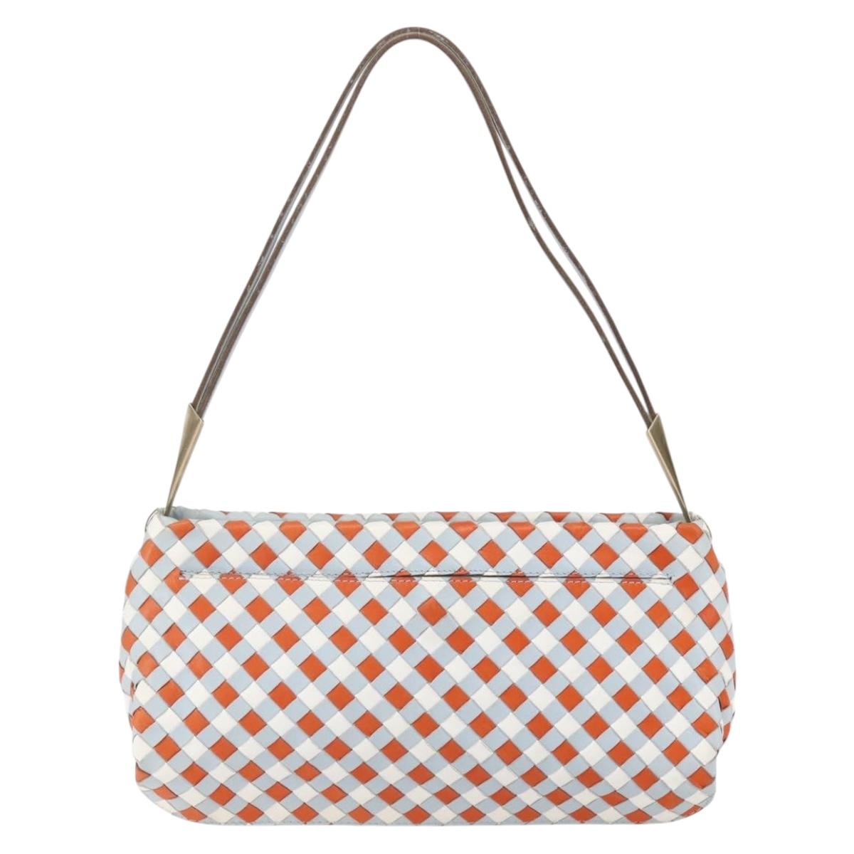 BOTTEGA VENETA INTRECCIATO Shoulder Bag Leather Multicolor Gold Auth 151033