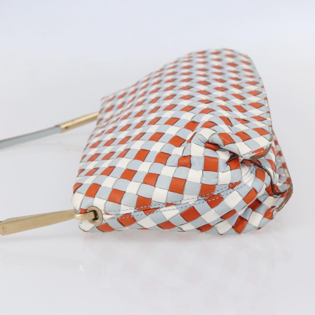 BOTTEGA VENETA INTRECCIATO Shoulder Bag Leather Multicolor Gold Auth 151033