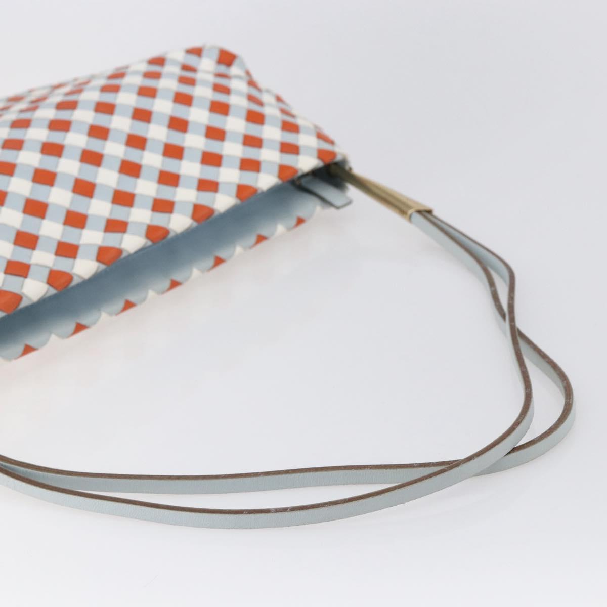 BOTTEGA VENETA INTRECCIATO Shoulder Bag Leather Multicolor Gold Auth 151033