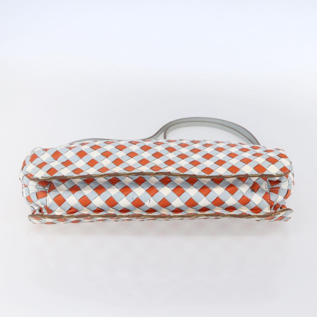 BOTTEGA VENETA INTRECCIATO Shoulder Bag Leather Multicolor Gold Auth 151033