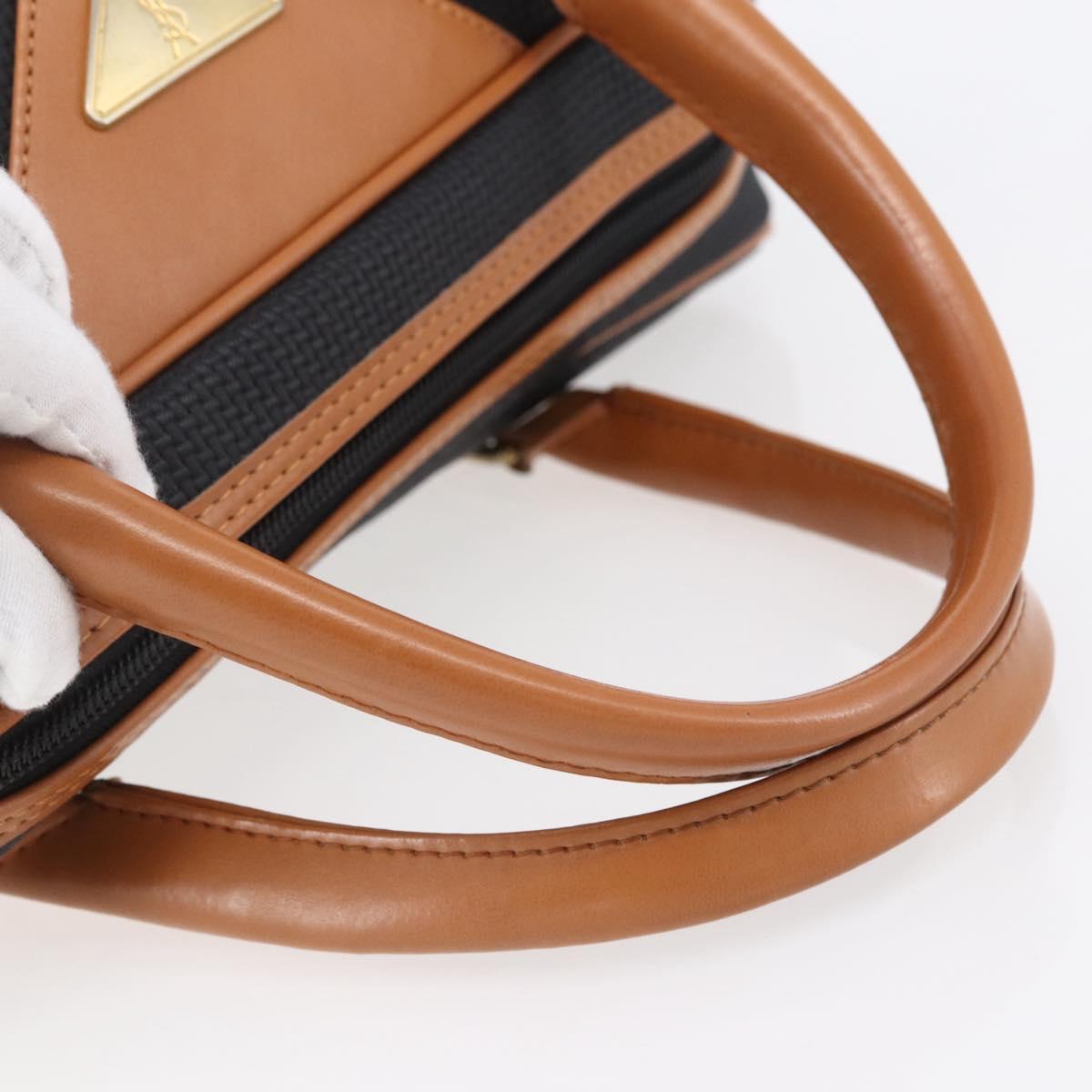 SAINT LAURENT Boston Bag PVC Black Gold Auth 151062