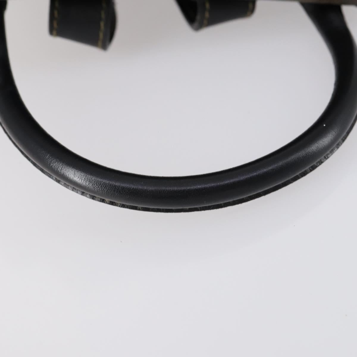 FENDI Pecan Canvas Backpack PVC Brown Black gold Auth 151065