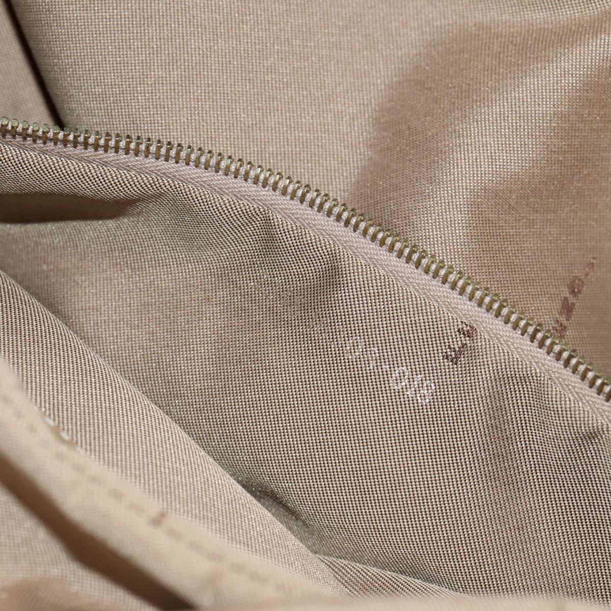 FENDI Zucchino Canvas Boston Bag PVC 2way Orange Gold Auth 151071