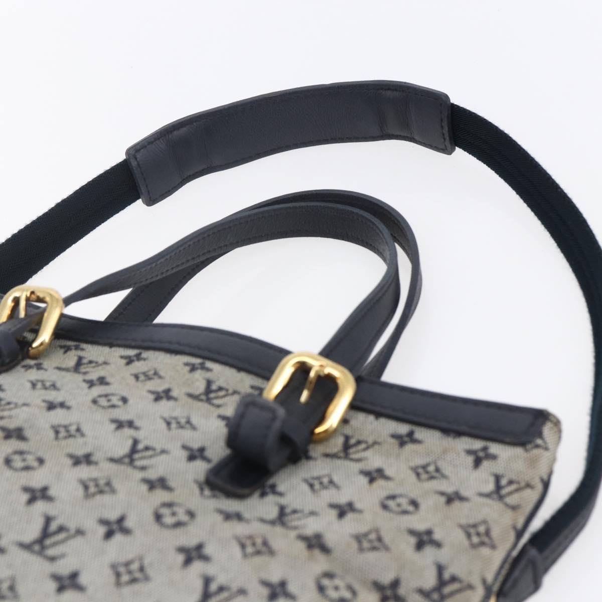 LOUIS VUITTON Monogram Mini Françoise Tote Bag 2way Blue M92208 LV Auth 151081