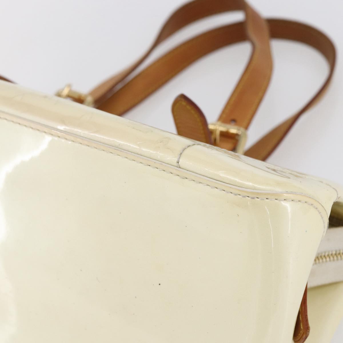 LOUIS VUITTON Monogram Vernis Rosewood Avenue Hand Bag Perle M93508 Auth 151084