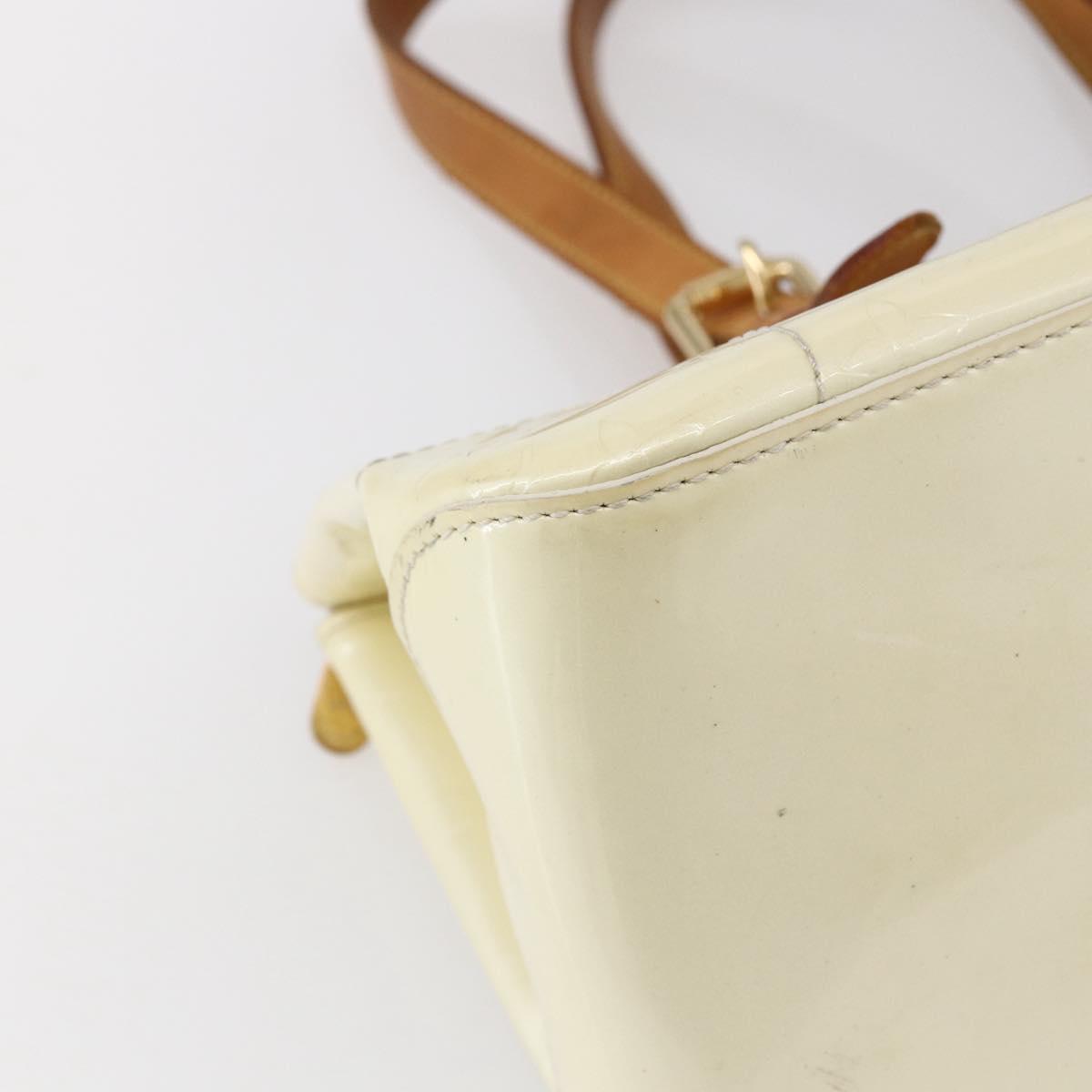 LOUIS VUITTON Monogram Vernis Rosewood Avenue Hand Bag Perle M93508 Auth 151084