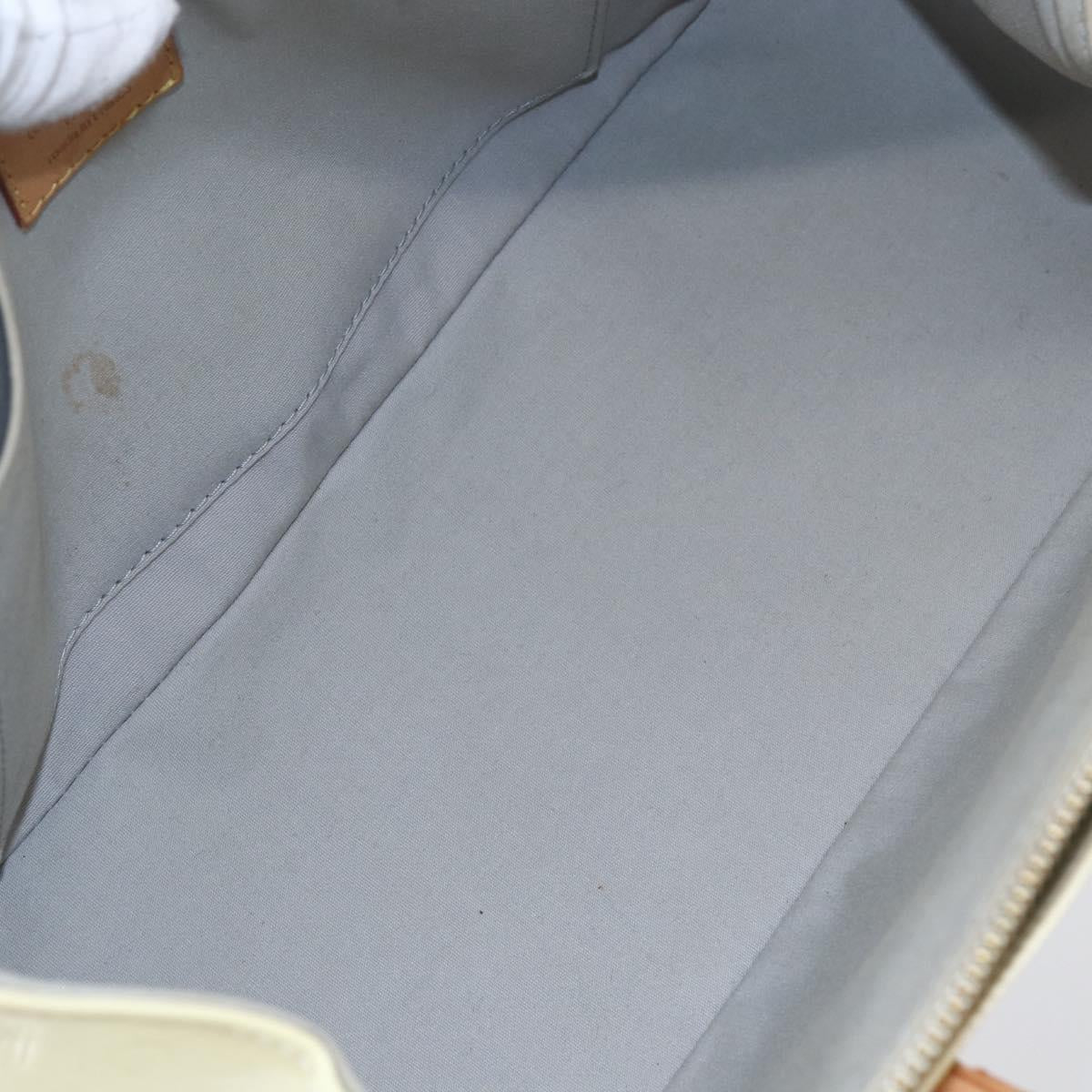 LOUIS VUITTON Monogram Vernis Rosewood Avenue Hand Bag Perle M93508 Auth 151084