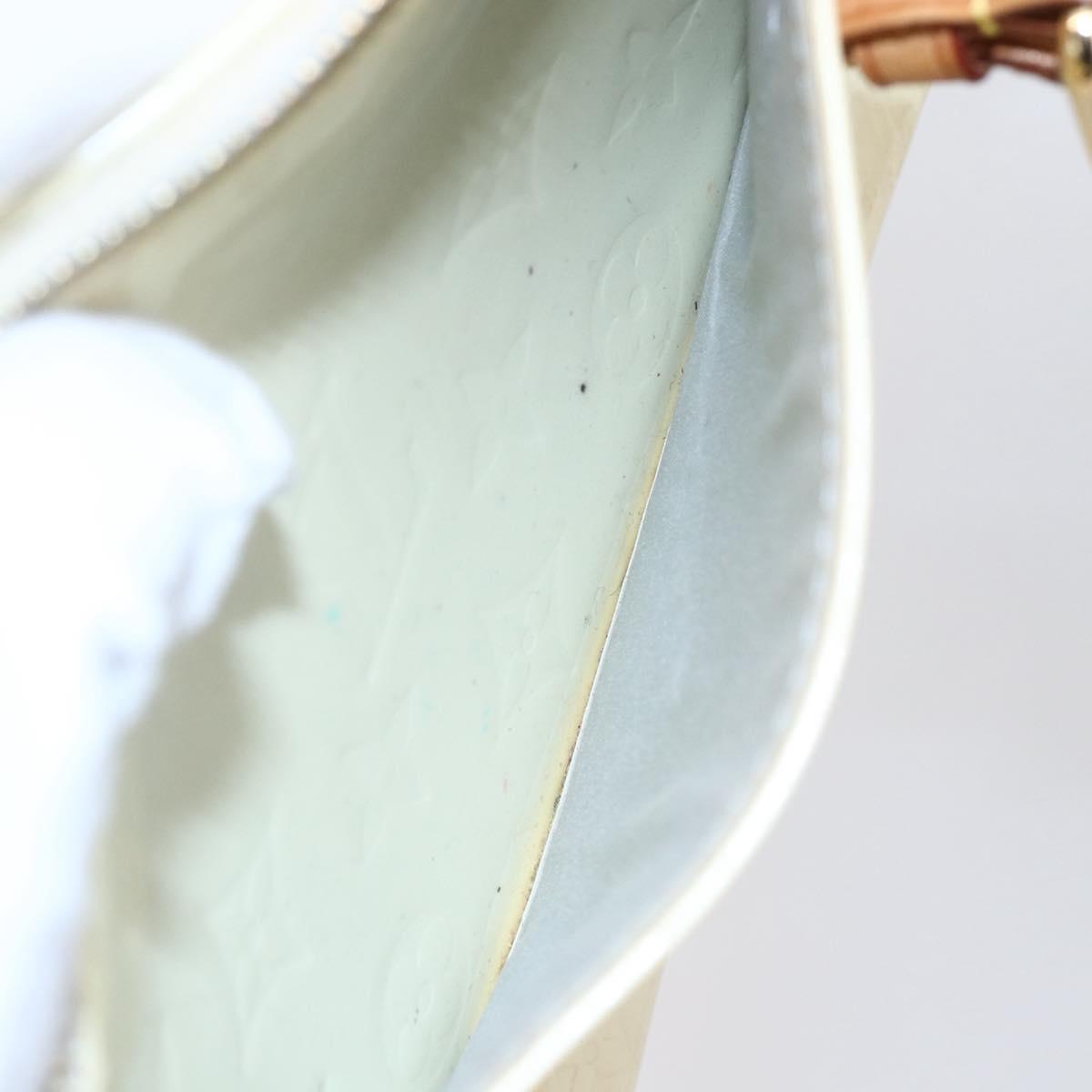 LOUIS VUITTON Monogram Vernis Rosewood Avenue Hand Bag Perle M93508 Auth 151084