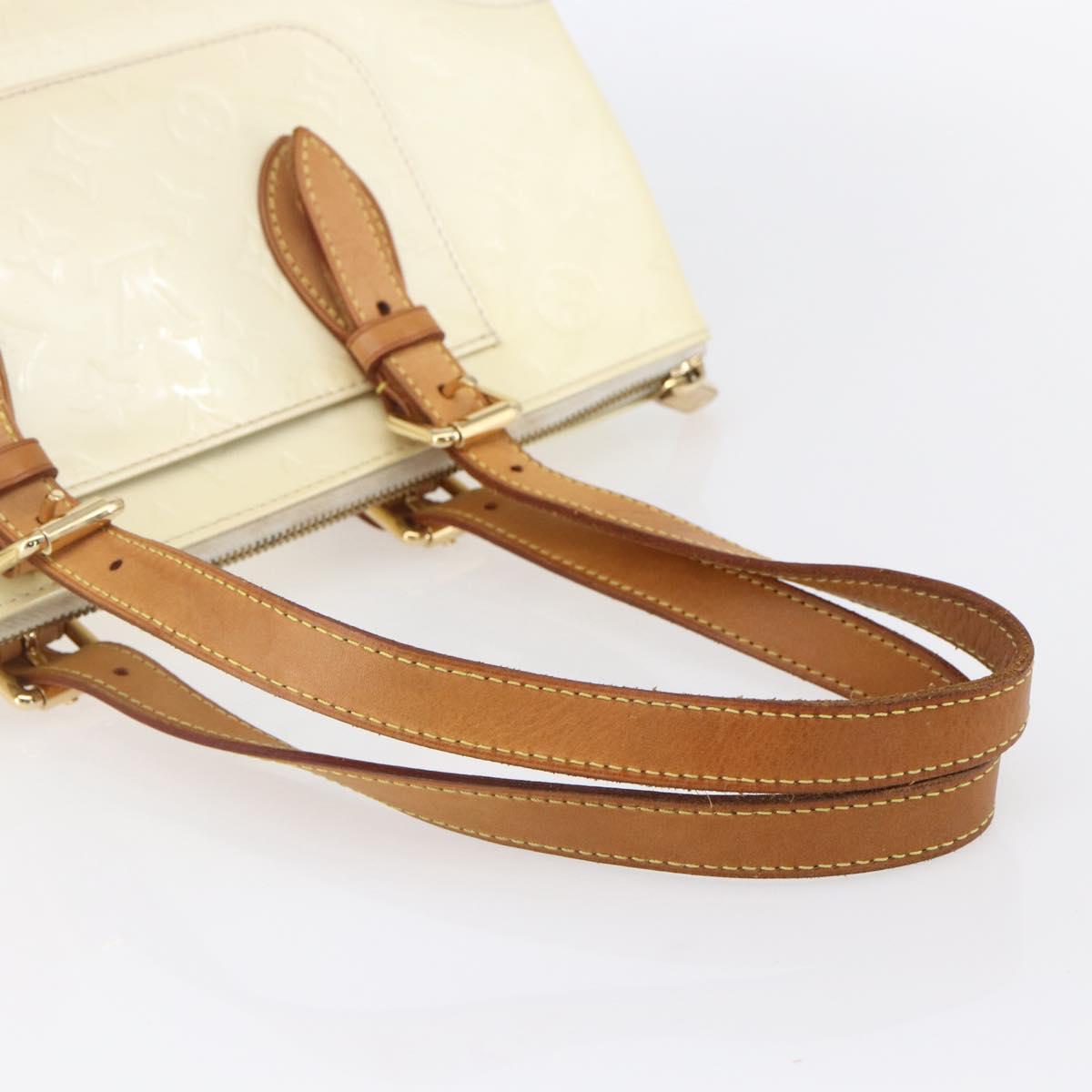 LOUIS VUITTON Monogram Vernis Rosewood Avenue Hand Bag Perle M93508 Auth 151084