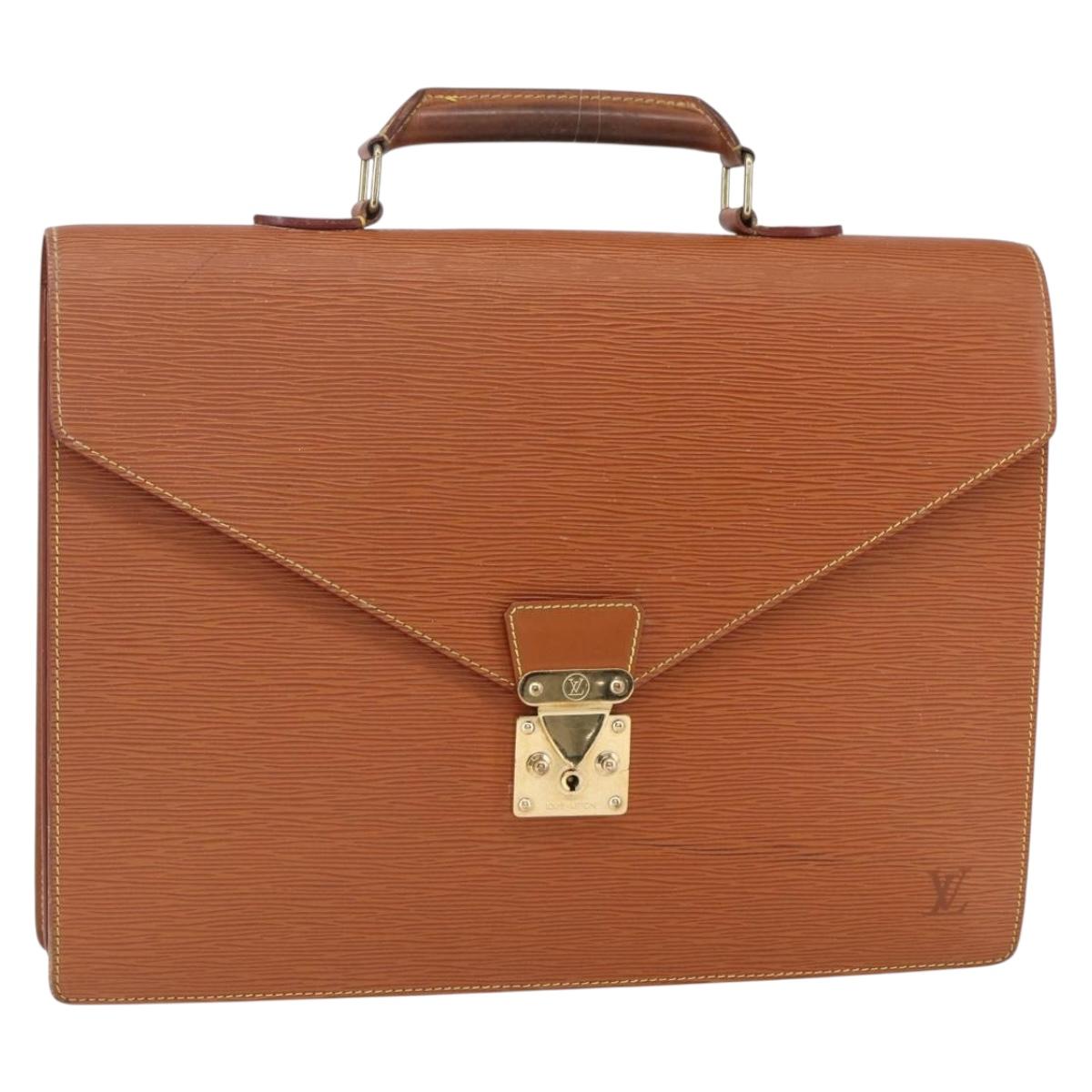 LOUIS VUITTON Epi Serviette Conseiller Zipangu Gold M54428 LV Auth 151087