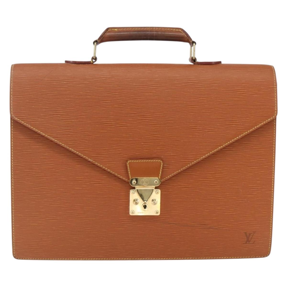 LOUIS VUITTON Epi Serviette Conseiller Zipangu Gold M54428 LV Auth 151087