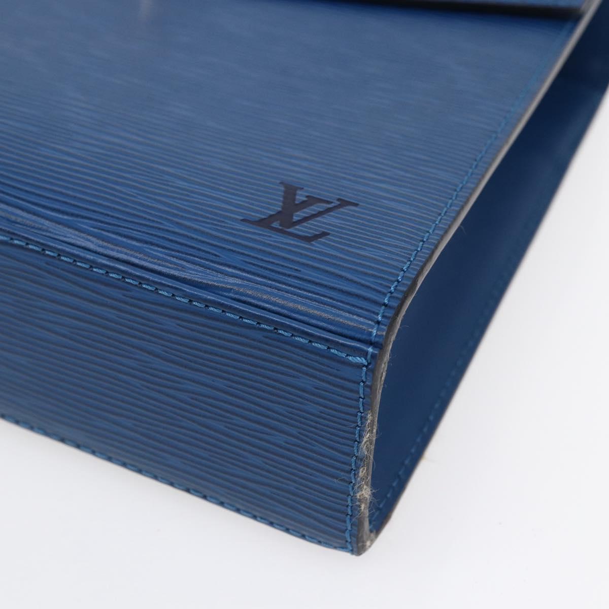 LOUIS VUITTON Epi Malesherbes Hand Bag Blue M52375 LV Auth 151090