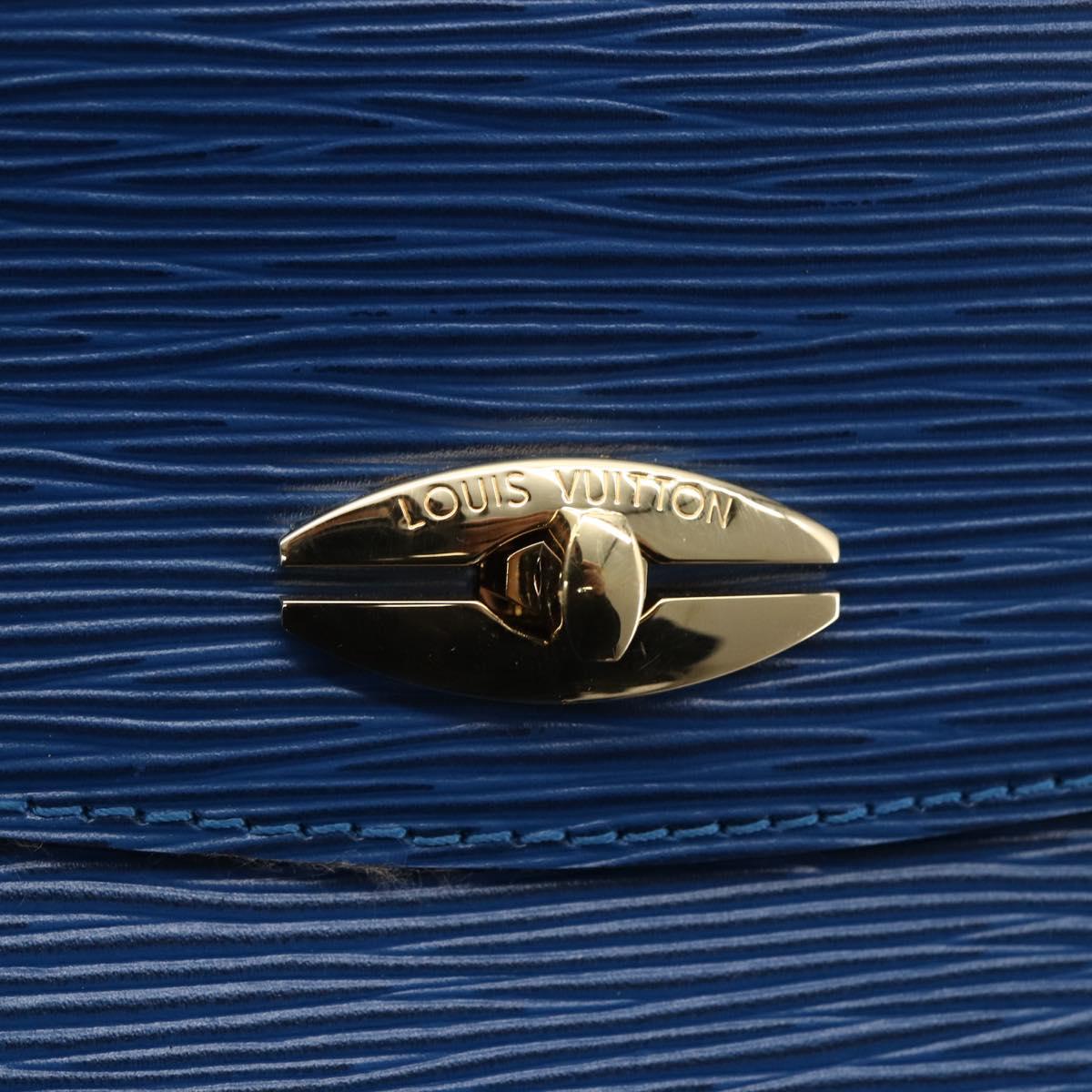 LOUIS VUITTON Epi Malesherbes Hand Bag Blue M52375 LV Auth 151090