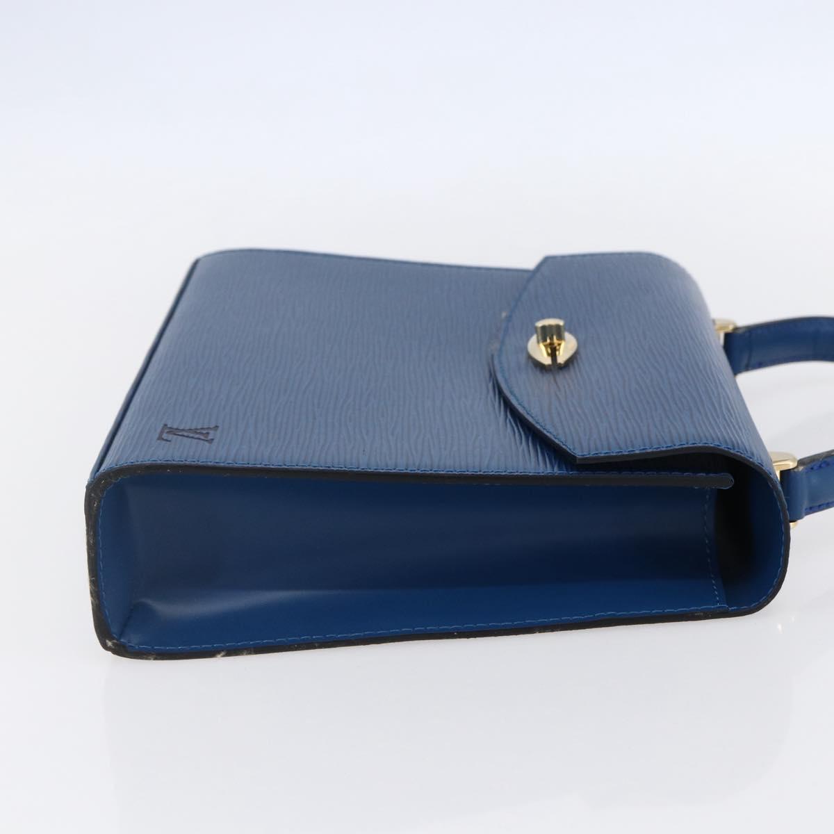 LOUIS VUITTON Epi Malesherbes Hand Bag Blue M52375 LV Auth 151090