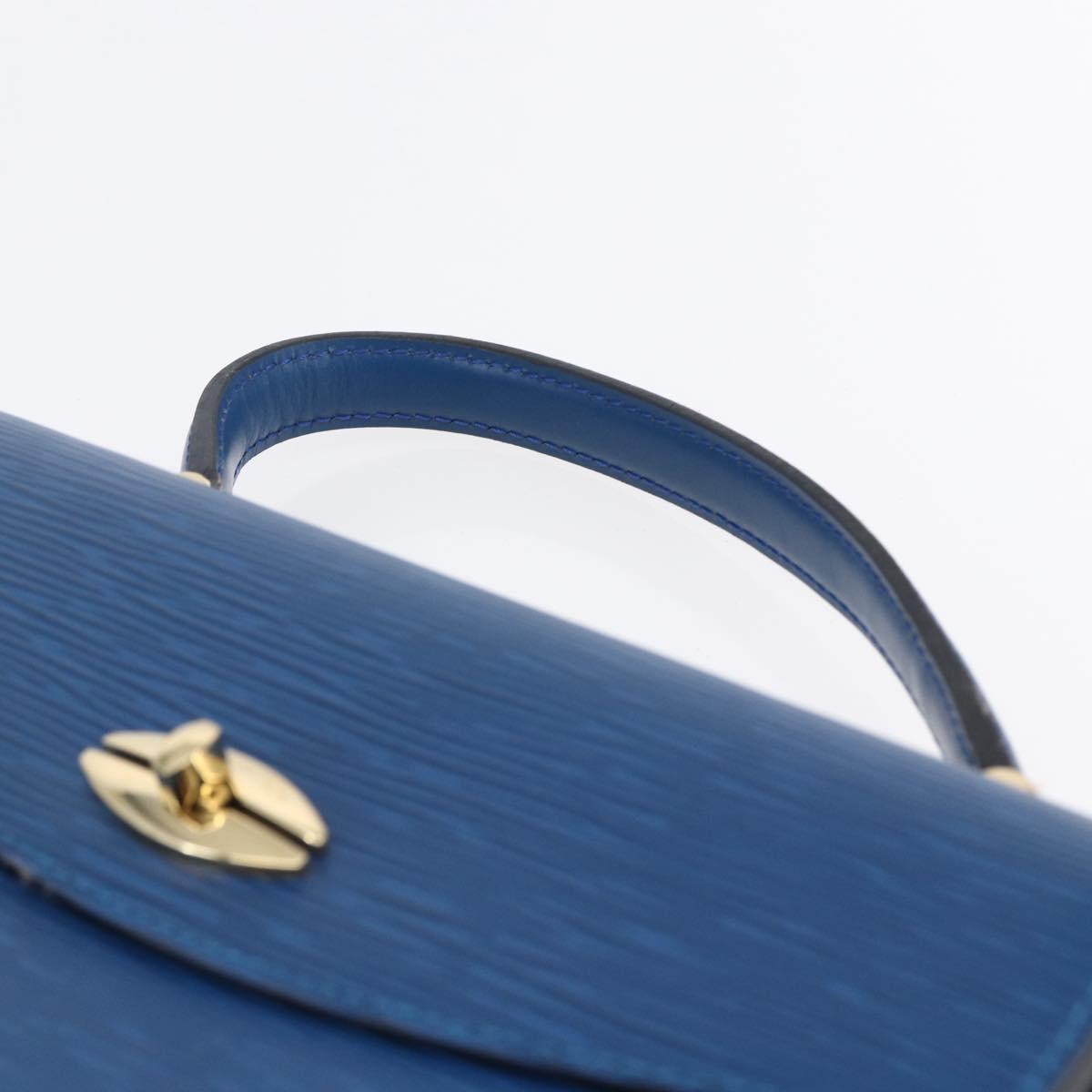 LOUIS VUITTON Epi Malesherbes Hand Bag Blue M52375 LV Auth 151090