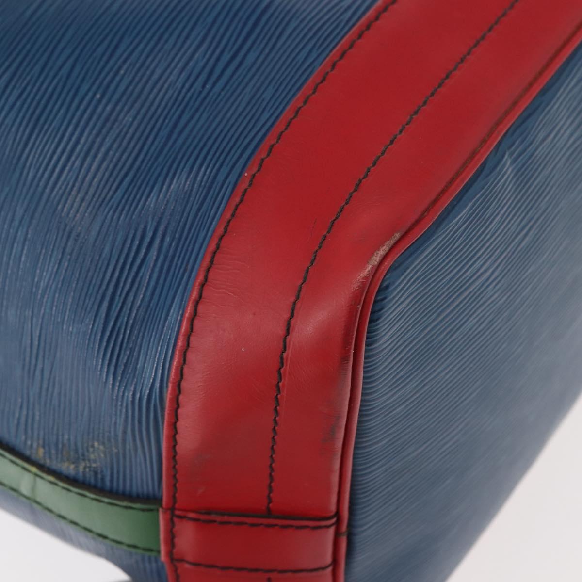 LOUIS VUITTON Epi Tricolor Noe Shoulder Bag Blue Red Green M44082 LV Auth 151096
