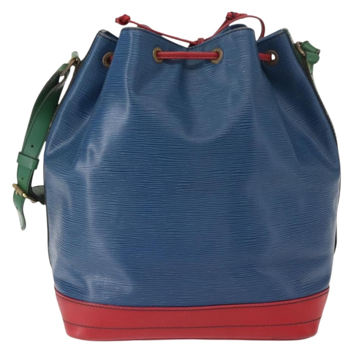 LOUIS VUITTON Epi Tricolor Noe Shoulder Bag Blue Red Green M44082 LV Auth 151096