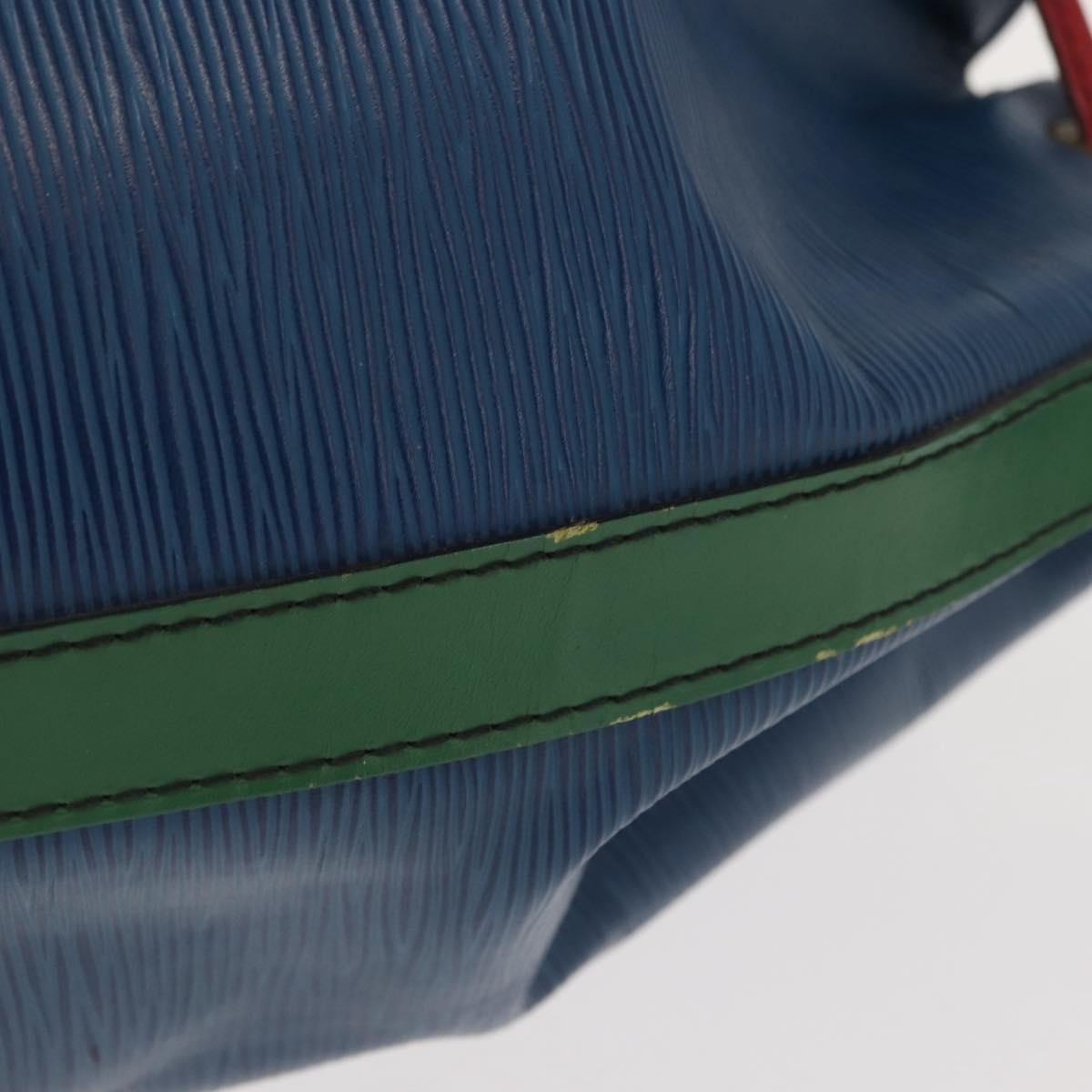 LOUIS VUITTON Epi Tricolor Noe Shoulder Bag Blue Red Green M44082 LV Auth 151096